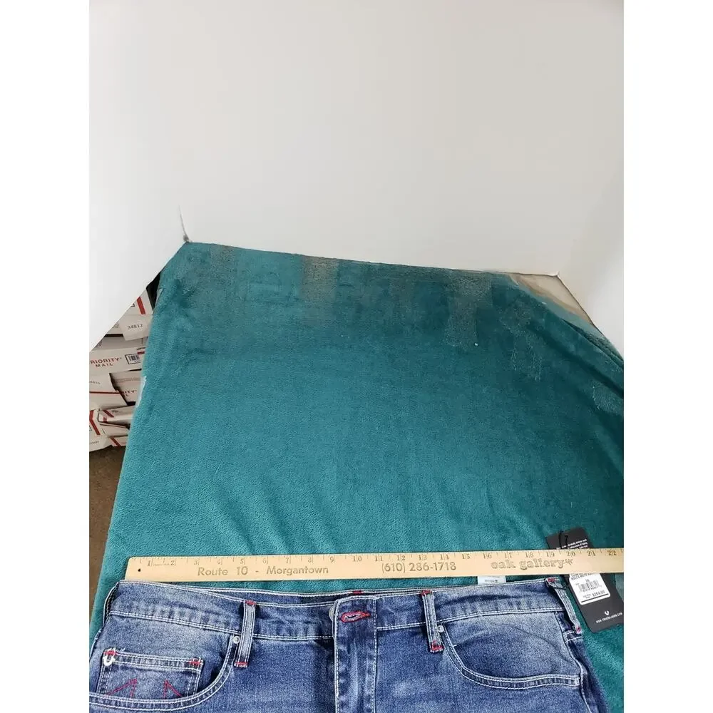True Religion Jeans Size 36x32 Mens Blue Stretch Pants Rocco Relaxed Skinny NWT